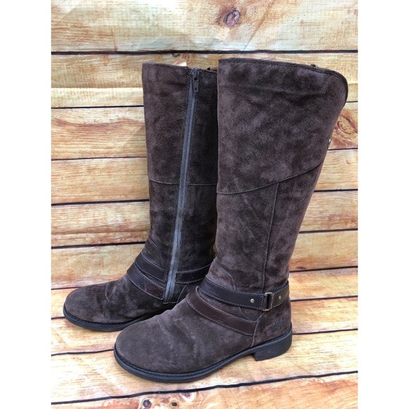 THE NORTH FACE Brown Suede Primaloft 200 Grams Boots Womens 7 / 38 (i8b) - Picture 1 of 10